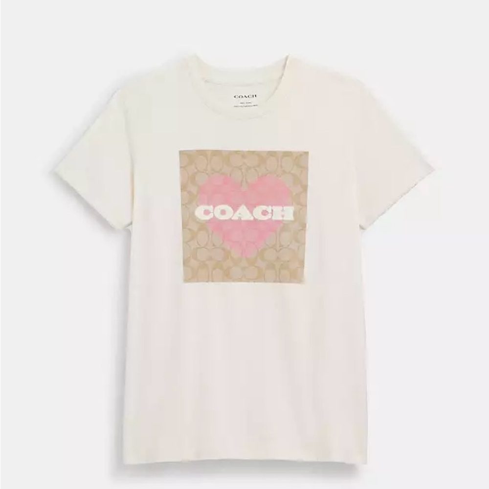 Coach Signature Heart T Shirt Brand new with tags